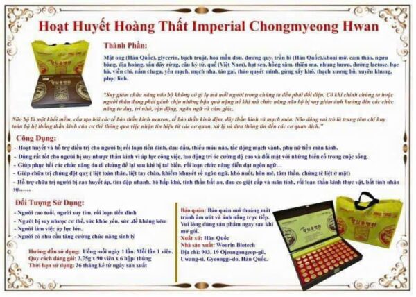 Hoạt Huyết IMPERIAL CHONGMYEONG HWAN Hàn Quốc - Ảnh 7