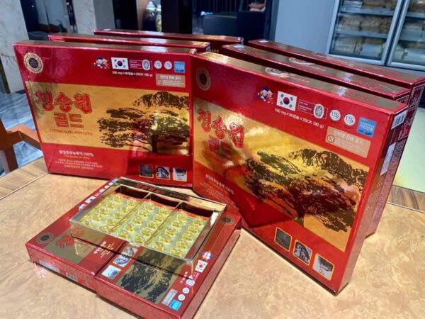 Tinh Dầu Thông Đỏ Cheong Song Won Gold Hộp 180 Viên