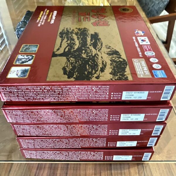 Tinh Dầu Thông Đỏ Cheong Song Won Gold Hộp 180 Viên - Ảnh 4