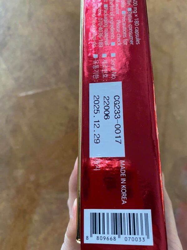 Tinh Dầu Thông Đỏ Cheong Song Won Gold Hộp 180 Viên - Ảnh 2